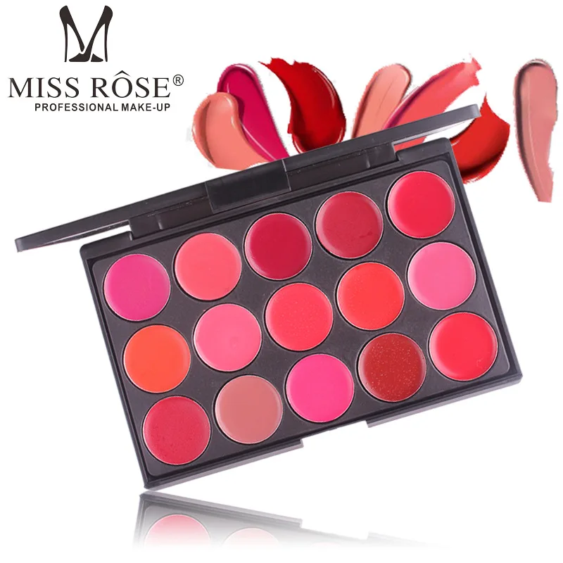 

15 Colors MISS ROSE Matte Lipstick Solid Lip Gloss Long Lasting Easy Wear Lips Lipsticks Lipgloss Lip Palette for Women, As the pictue show