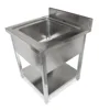304 stainless steel single bowl handmade brushed portable custom size kitchen sink