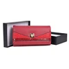Custom Factory Competitive Price Multi Colour PU Leather Ladies Wallet Long Design Trifold Wallet