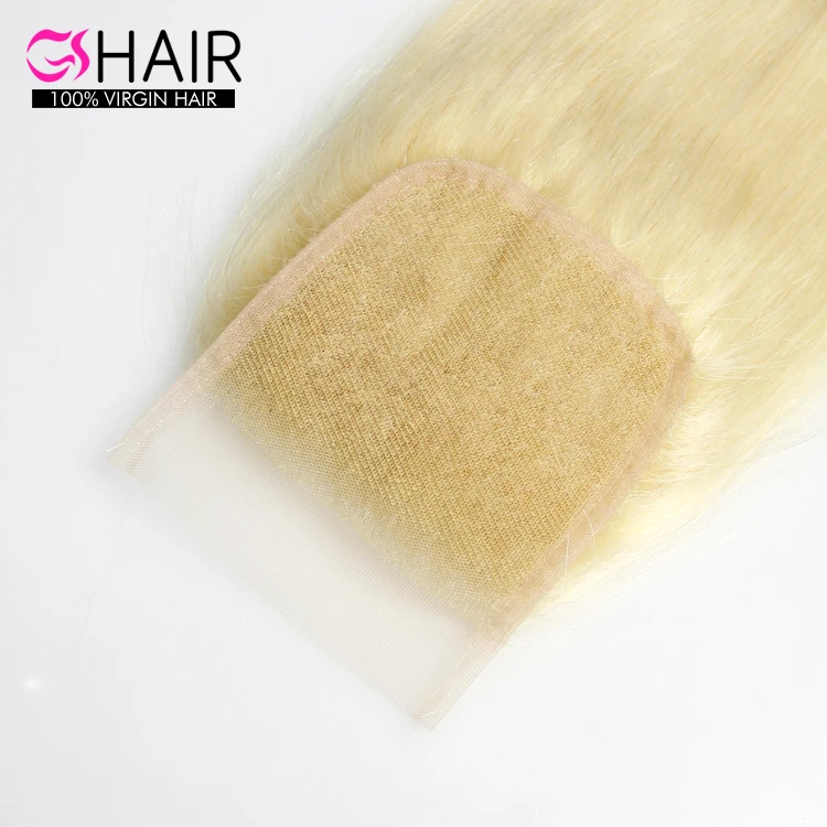 

Wholesale 613 Straight Blonde Human Hair With Closure Weave 100% Virgin Brazilian Human Hair