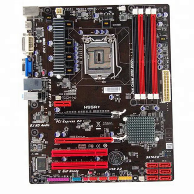 H55A+ H55 Used Motherboard LGA 1156 DDR3 RAM 16G Boards Desktop PC Motherboard 100% Solid capacitor