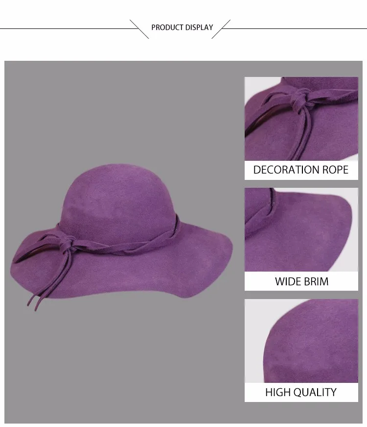 purple trilby hat