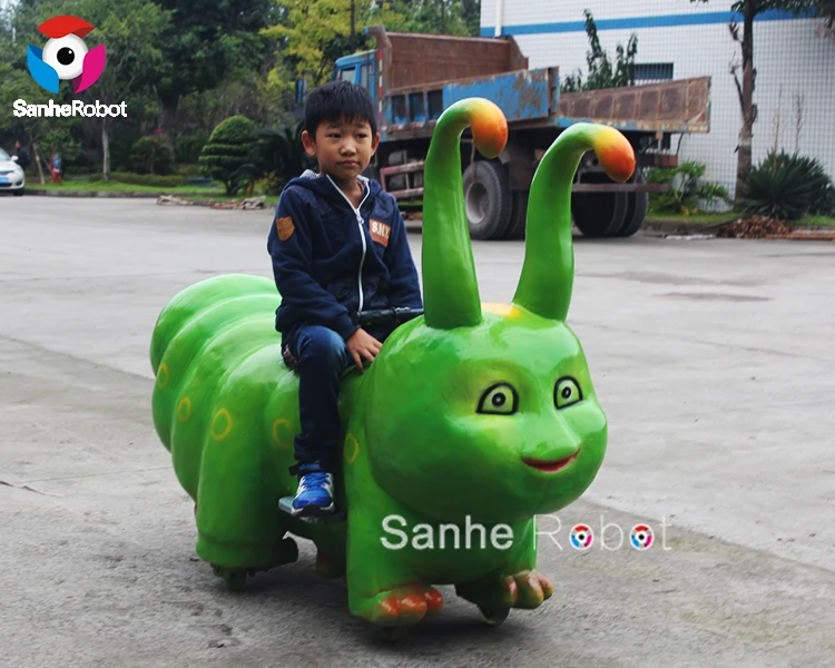 green inchworm ride on toy