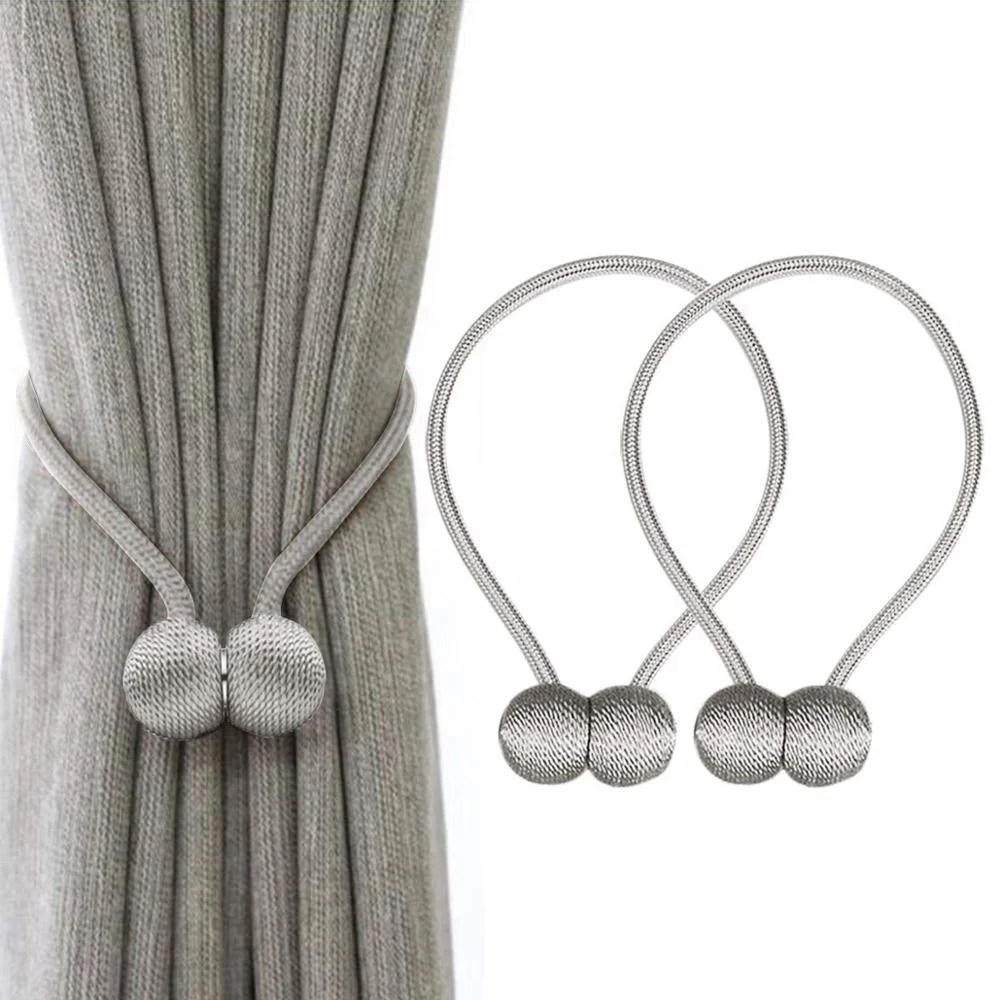 

2-Pack Magnetic Window Curtain Drapes Decorative Accessories Tie Band Clip Holdbacks Tiebacks