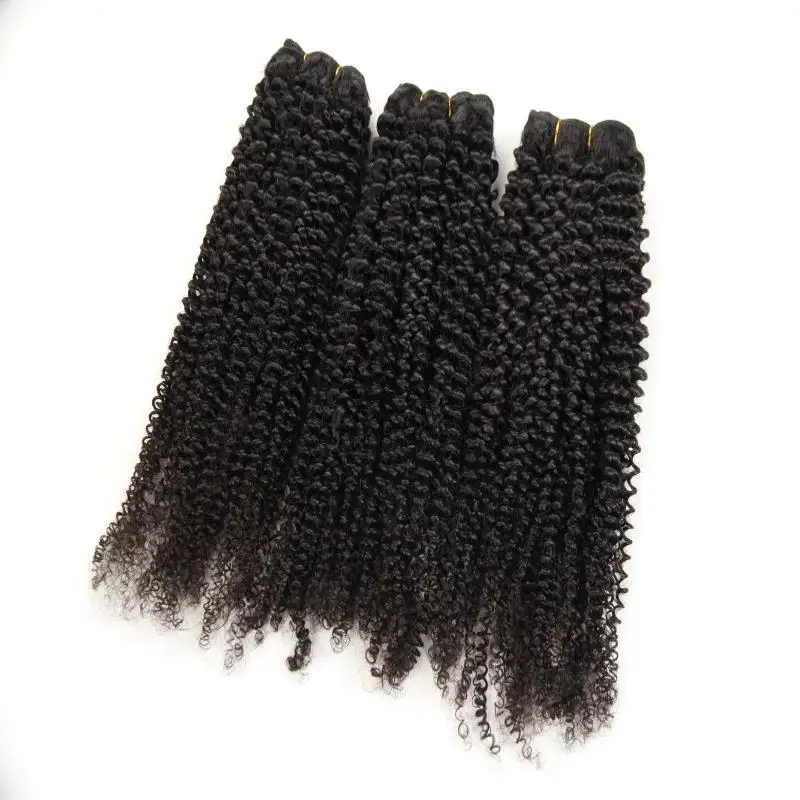 

Nice quality virgin brazilian human hair bundles natural color kinky curly 100% human hair extension hair ponytail for women