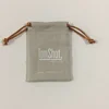Fancy black Drawstring Cotton Bag Pouch With Pull Drawstring