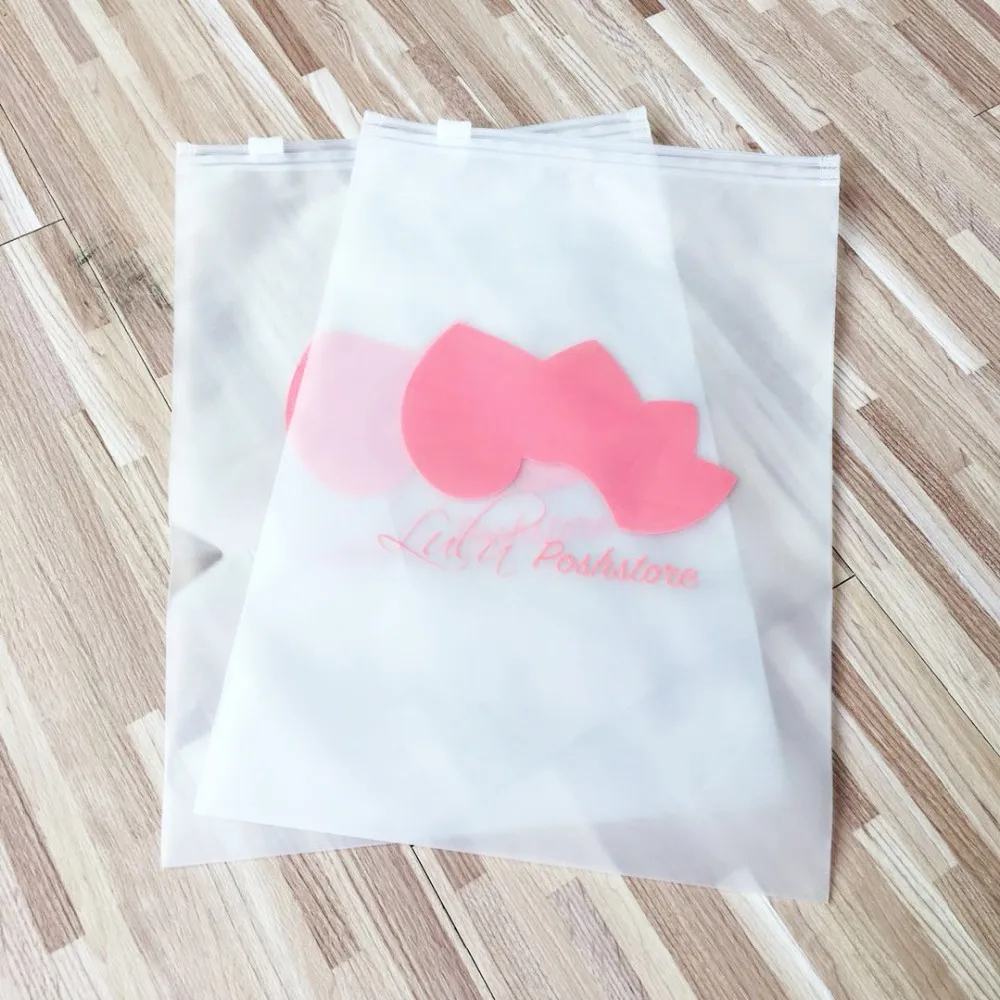 Custom Opp Pvc Zipper Packing Clothing Bag With Your Logo,Custom Zip