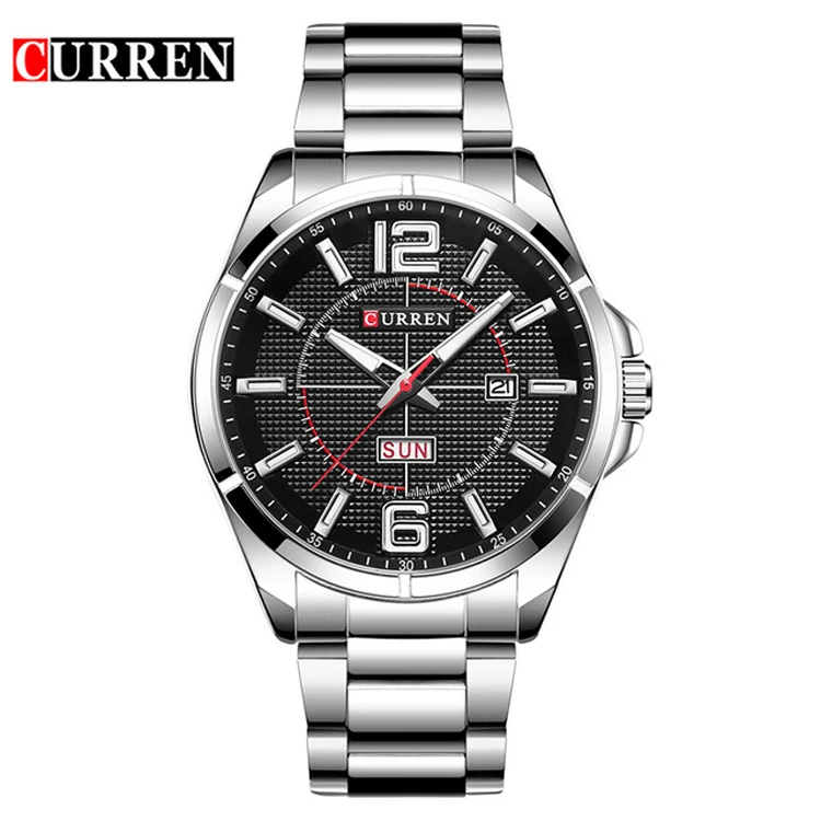 

CURREN 8271 Brand Men Watches Luxury sport Quartz 30M waterproof watches men's stainless steel band auto date wristwatches