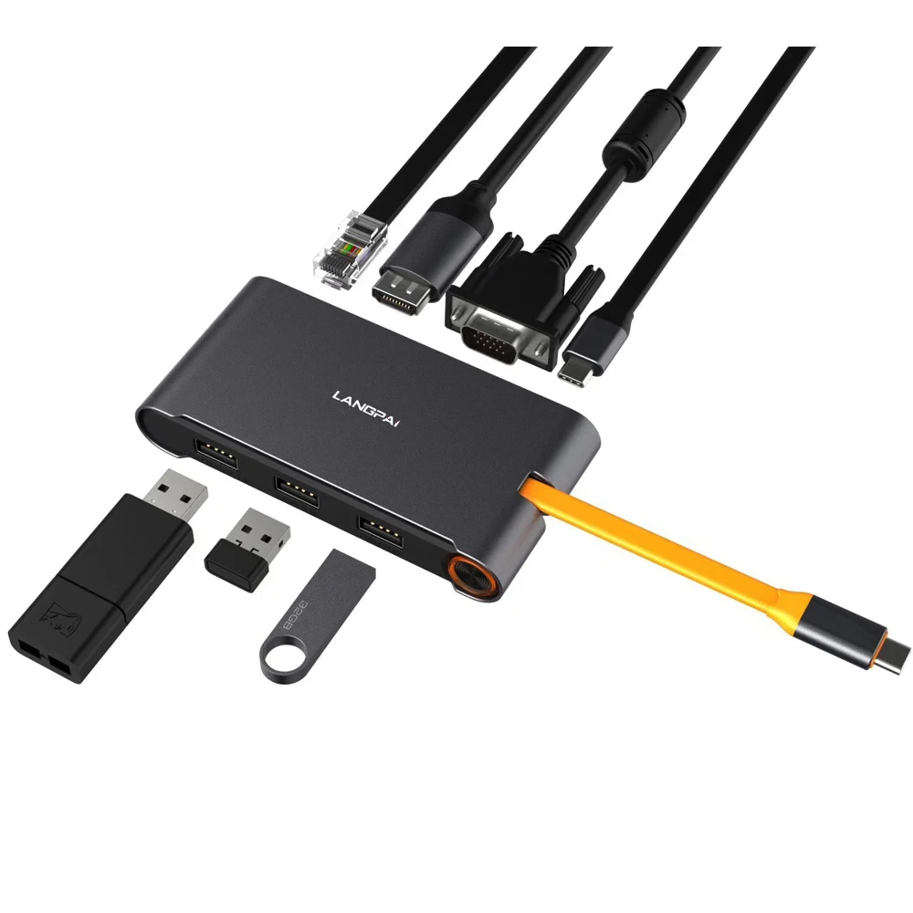 

High Quality 100W Power Delivery Type C USB C Hub for MacBook Pro 2017/2016 13 15, Grey