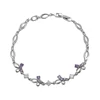 72698 Xuping violet crystal latest ladies fashion bracelets,german silver color jewelry,indian girls bracelet