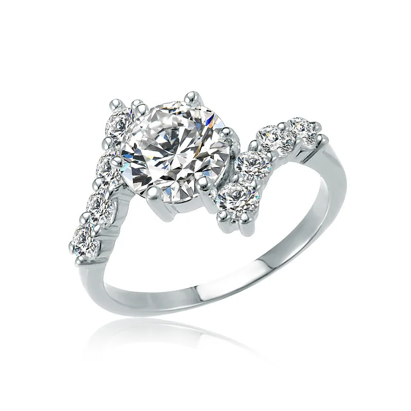 

High quality and reasonable price diamond rose pattern fashions 925 silver Rings, N/a