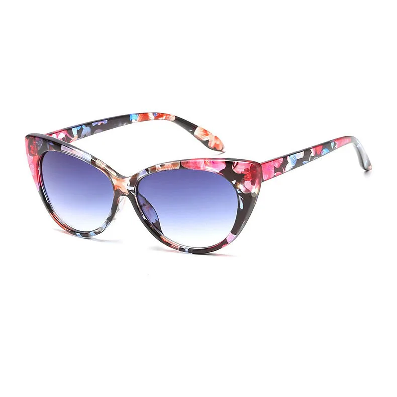 

2019 Hot Sale Women Trendy Plastic Half Cat Eye Frame colorful Sunglasses sun glasses, Custom colors