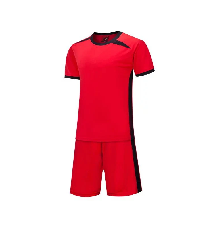 

Newest Design Blank Red Plain Training Set High Quality Football Jersey 2021, Pantone color