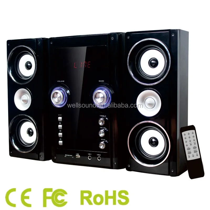 

airwave 2.1 active home theatre 5.25 inch big bass bluetooth subwoofer speakers home theatre system, Black