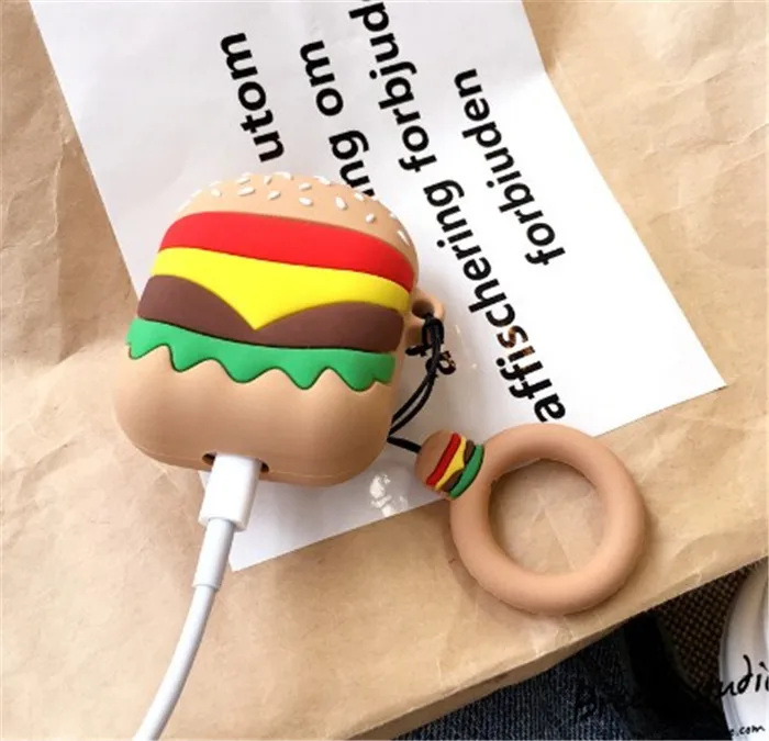 

Silicone 3d heart Cartoon chips for airpods Case earphones Protective Cover Charging Case for apple airpods case