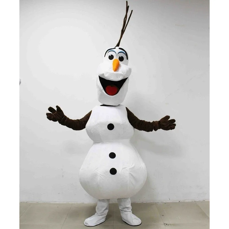 

High Quality Party Smiling Olaf Mascot Costume Snowman Adult New Olaf Mascot Costume Fancy Dress Clothing Christmas Party Suit