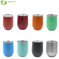 

best selling products customized 12oz double wall 18/8 Stainless Steel Vacuum insulated Stemless Wine glass tumbler with lid