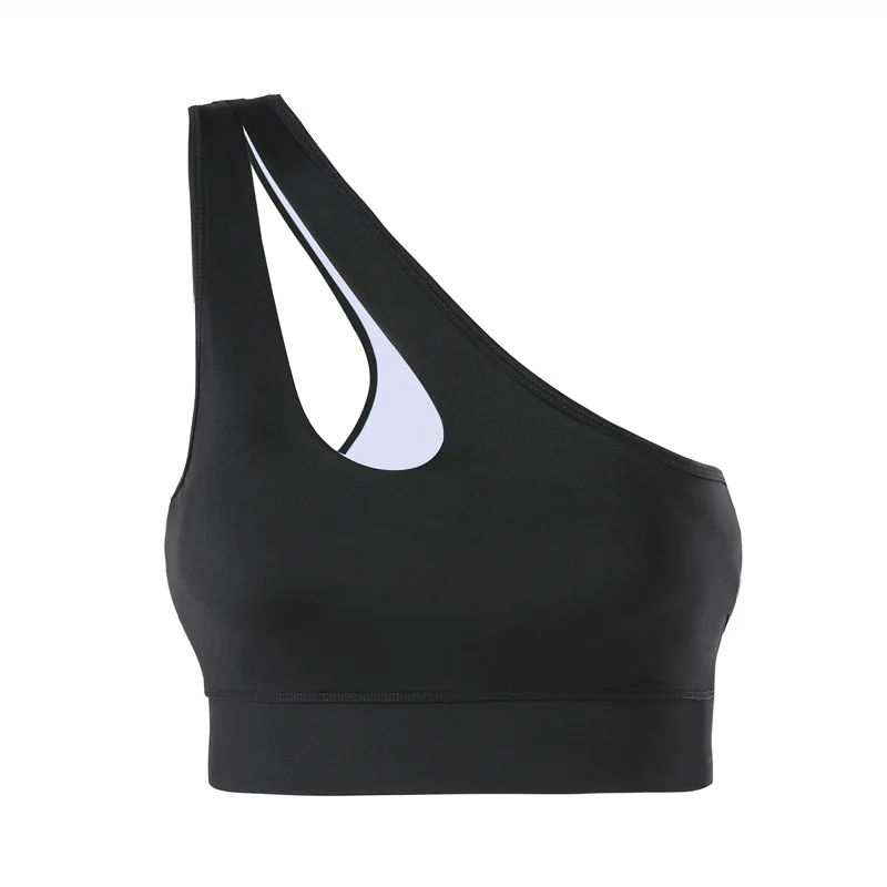 Best Quality Padded One-shoulder Sports Bra Top Fitness Gym Wear Womens ...