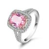S925 Sterling Silver Diamonds Bride Princess Wedding Engagement Strange Ring