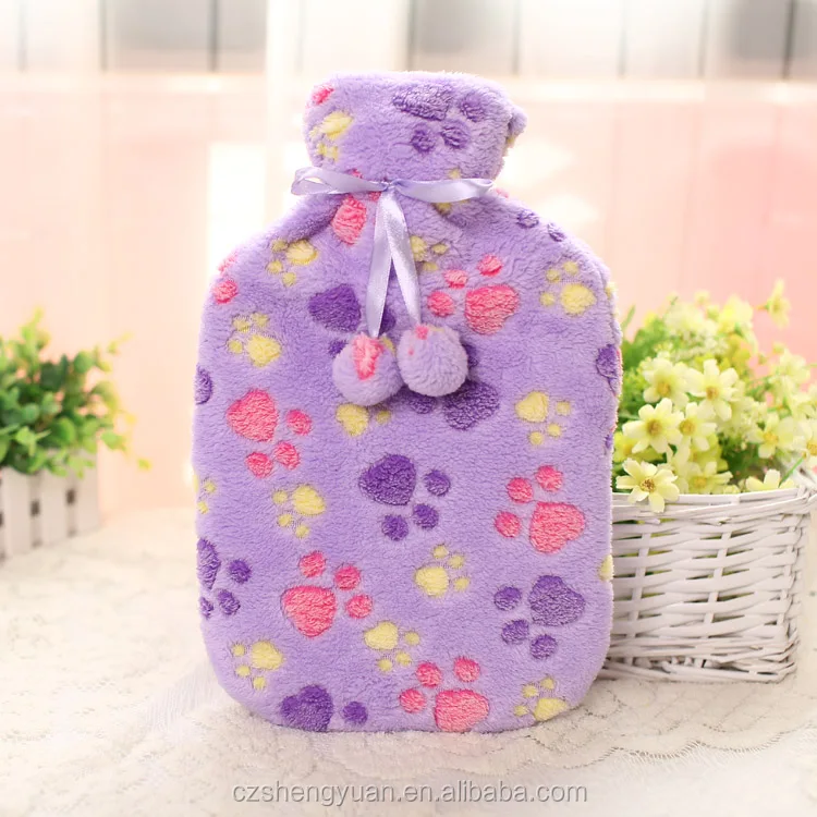 
knitted fabric cover for hot water bottle 