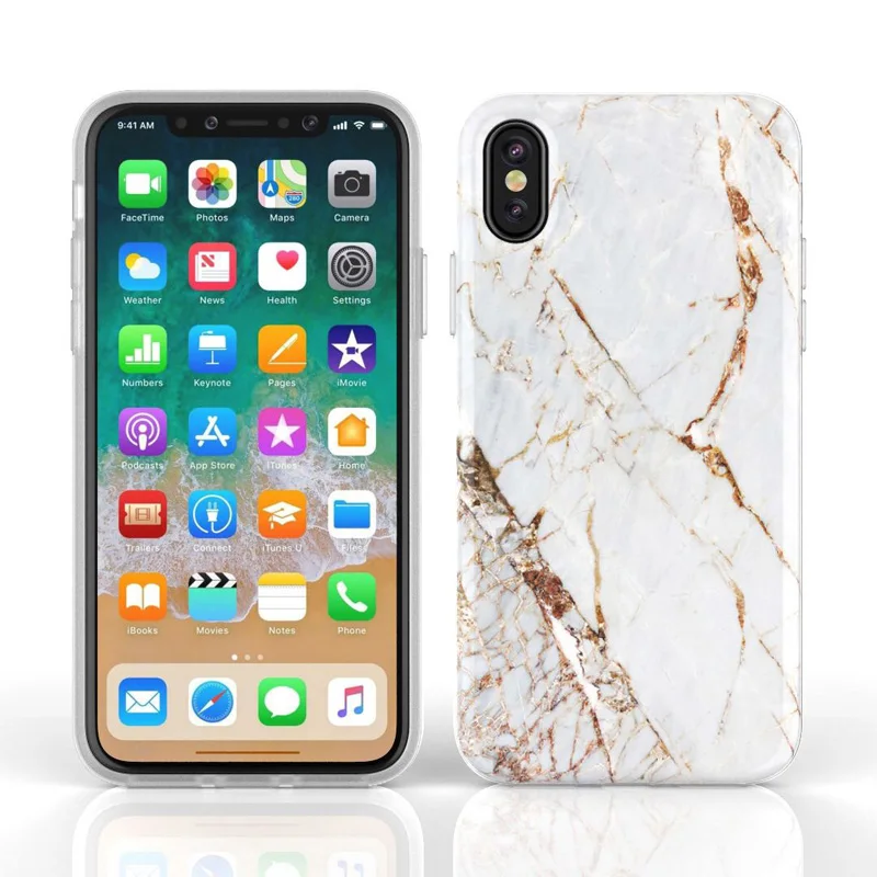 IMD marble design TPU phone case for iphone X case