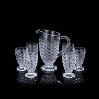 

Wholesale glass water jug set drinkware arabic glass pitcher set with cup