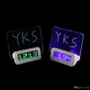 LED Light Fluorescent Message Board Digital Alarm Clock Calendar electronic desktop Digital table clocks despertador