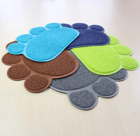 Cat Floor Mat Petfootprint Shape Pvc Pet Mat,Pvc Cat Litter Pad Buy