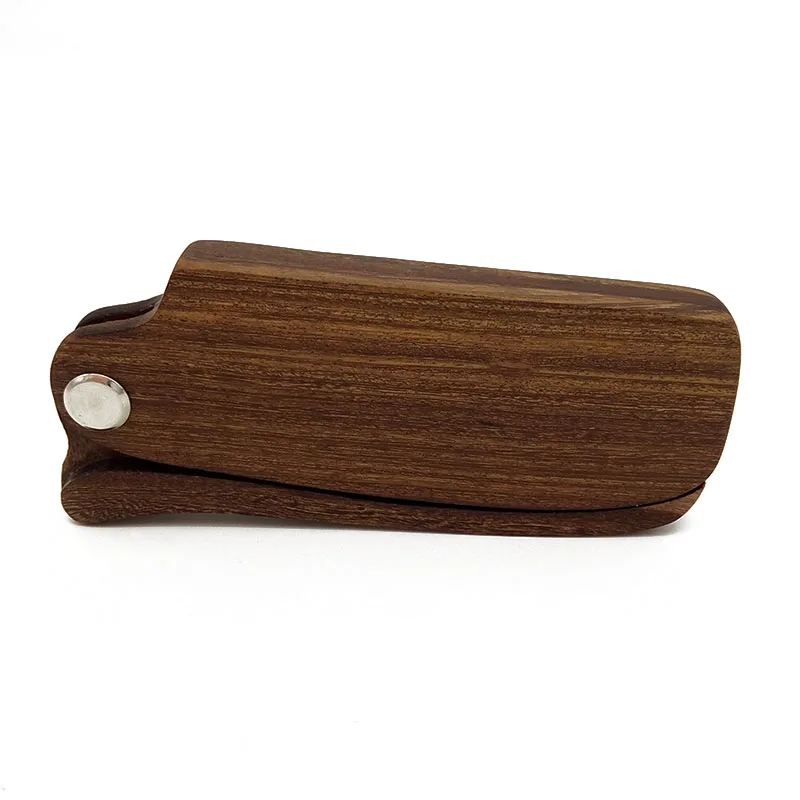 
WB200-06 Customized Your Logo Black Ebony Wood Folding Pocket Comb Wood Comb 