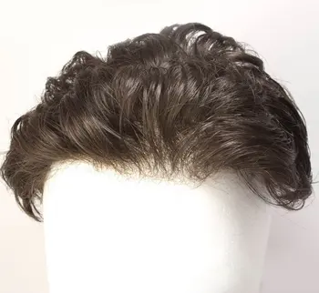 Natural Looking Ultra Thin Skin V Loop Human Hair Prosthesis For