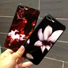soft edge grind arenaceous embossed lily Vintage cartoon illustration cat Hard cover PC + tpu for iphone 7 Cover Phone Case