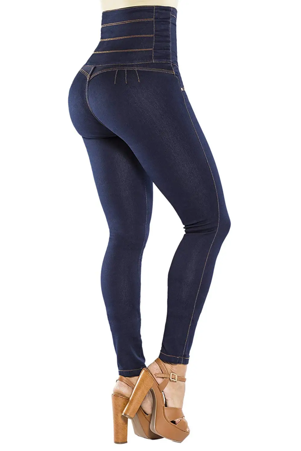 high waisted control jeans