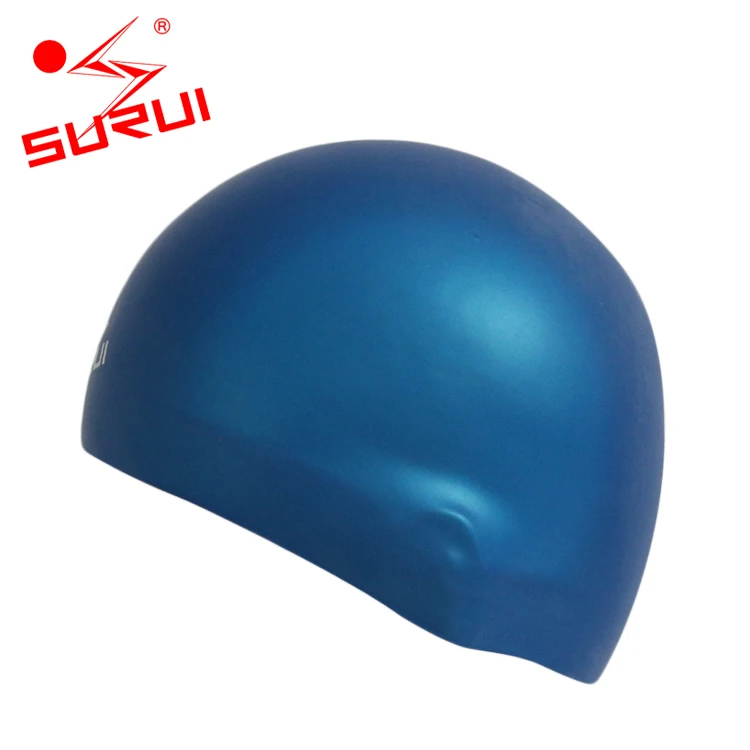 Adult 3D Dome Protect Ear Custom Funny Silicone Swim Cap for Competition