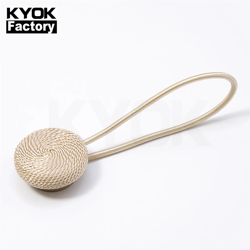 

KYOK Facy Modern Curtain Tiebacks Simple Home Decor Jute Tiebacks Magnetic Hardware Curtain Tiebacks H520, Ab/ac/gp/cp/ss/sn/mb/bk/bks