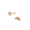 14K Gold Plated F136 Titanium Piercing Threadless Push In Labret Studs