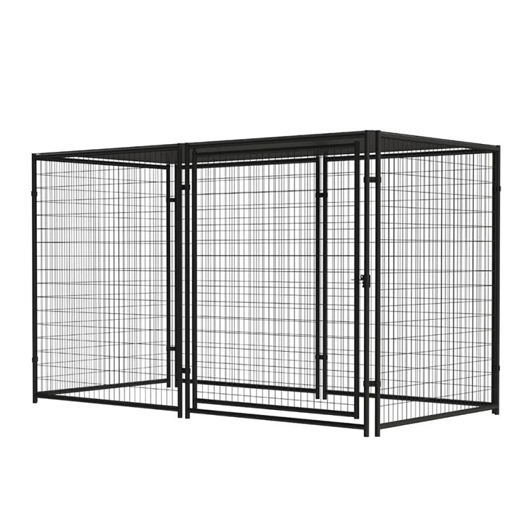 

outdoor used heavy duty black color powder painted 6 x 6 dog kennel panels