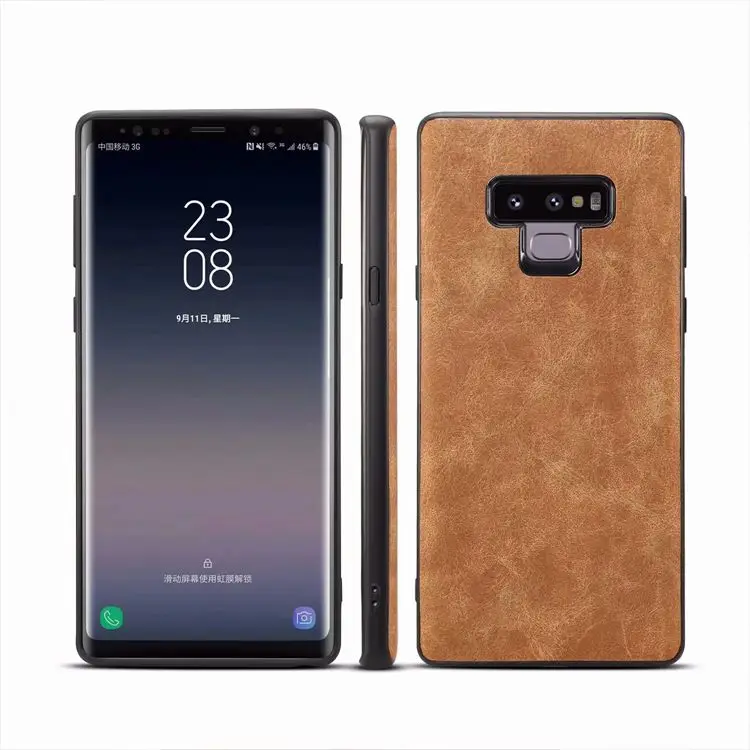 Wholesale Slim PU Leather Full Protection Back Cover for Samsung Note 9 Phone Case