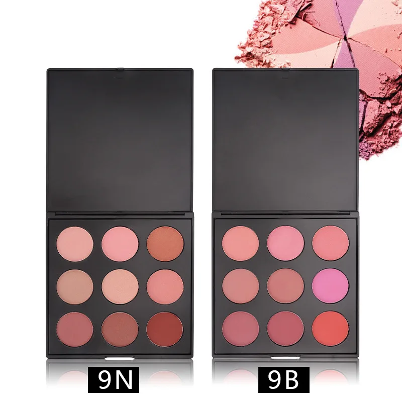 

Customized Private Label 9 Colors Makeup Blush Powder Palette Beauty Face Shadow