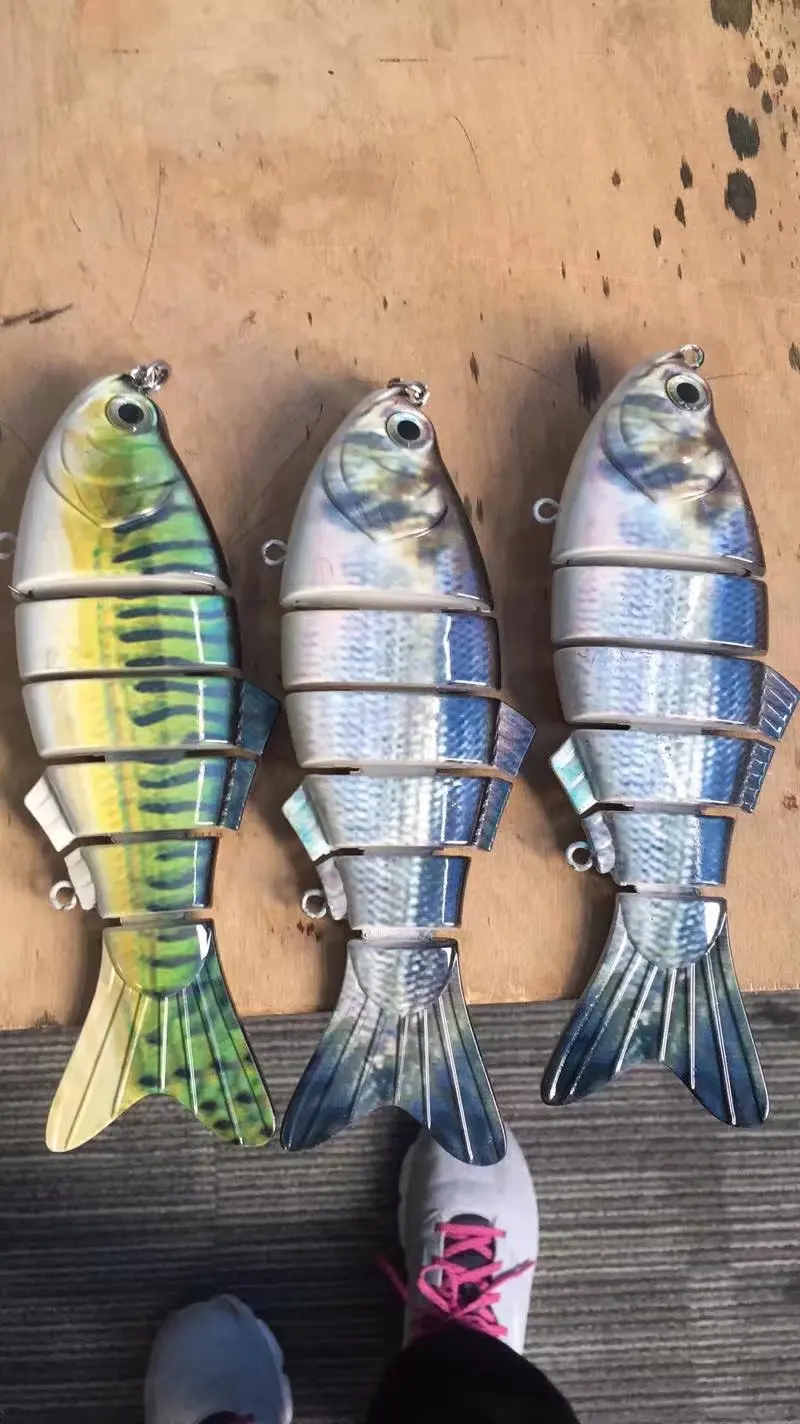 Large Murray Cod Colorful 200mm/100g Shad Swimbait Multi Jointed