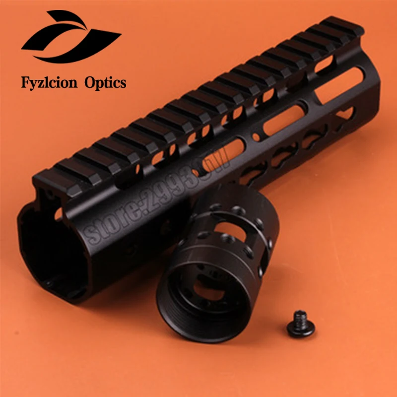 

Fyzlcion Hunting Sinairsoft AR-15 Rail NSR 7" Free Float Handguard Top System Lightweight Accessories, Black& tan
