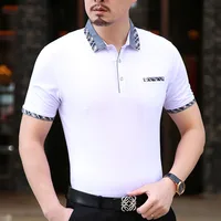 

Wholesale middle age formal style business man 's short sleeve polo shirt