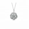 valentine Rose flower pendant setting silver jewelry for girl friend