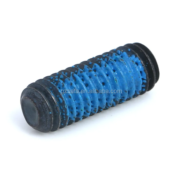 Din916 Alloy Steel Black Oxide Nylon Patch Hex Socket Set Screws With