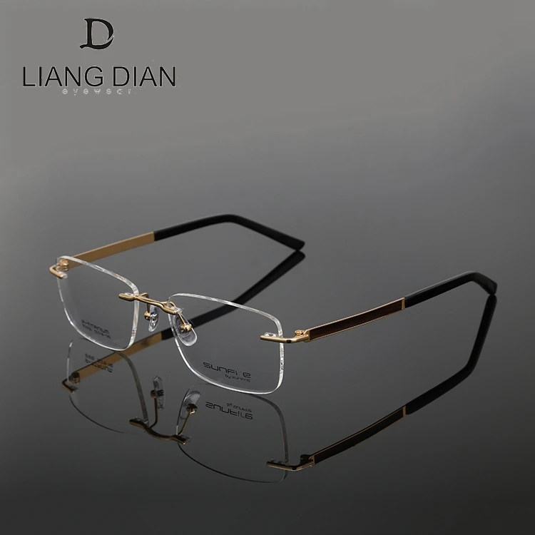 

Ready stock Rim less eyeglasses optical titanium, handmade metal specs frame