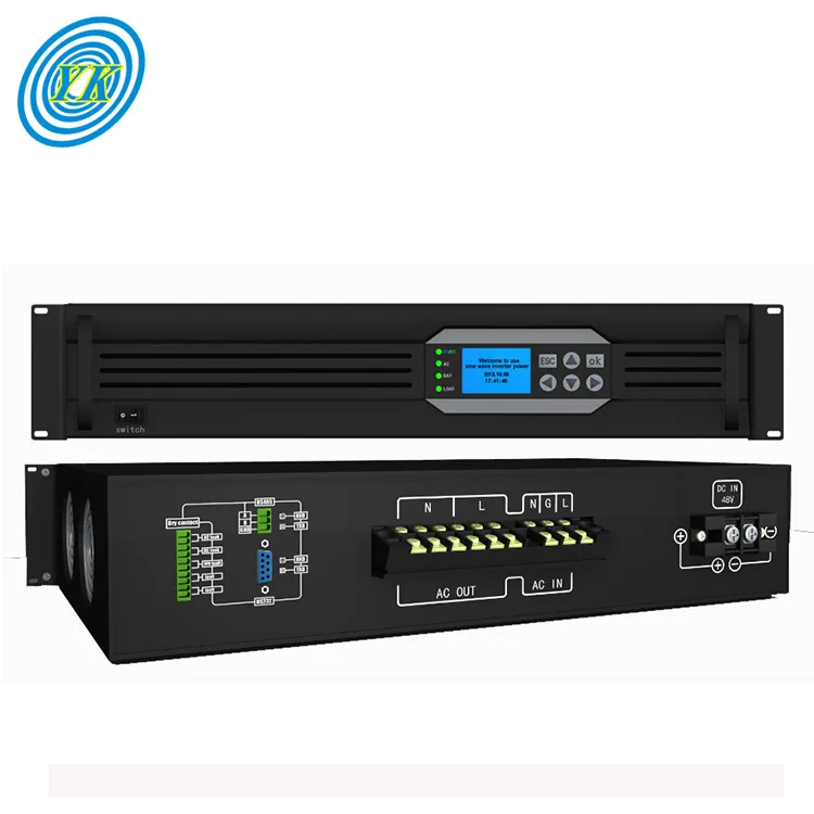 
Pure sine wave 19inch 2U 1KVA 220vdc to 220vac inverter 