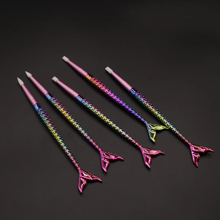 

Yunya Nail Art Carving Sculpture Pen Painting Holographic Silicone Head Brush, As seen on picture