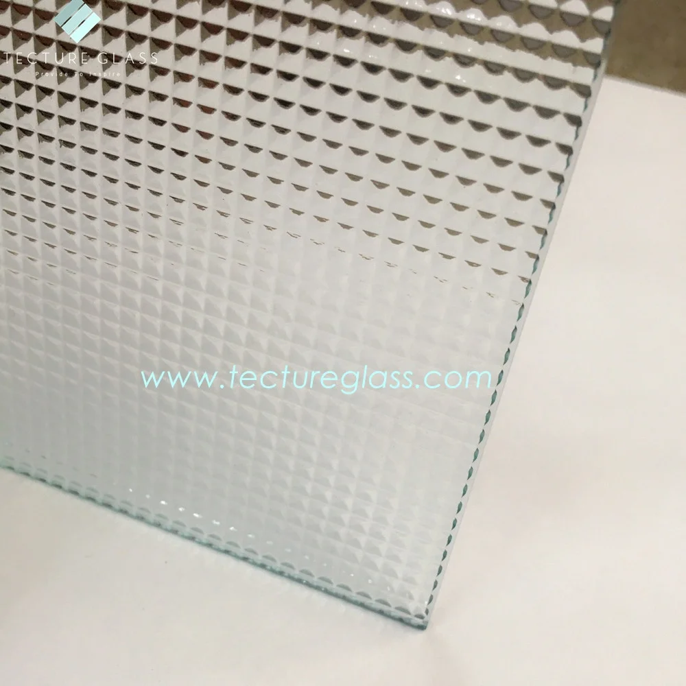 Tecture Clear Cross Reeded Glass Textured Glass For Kitchen
