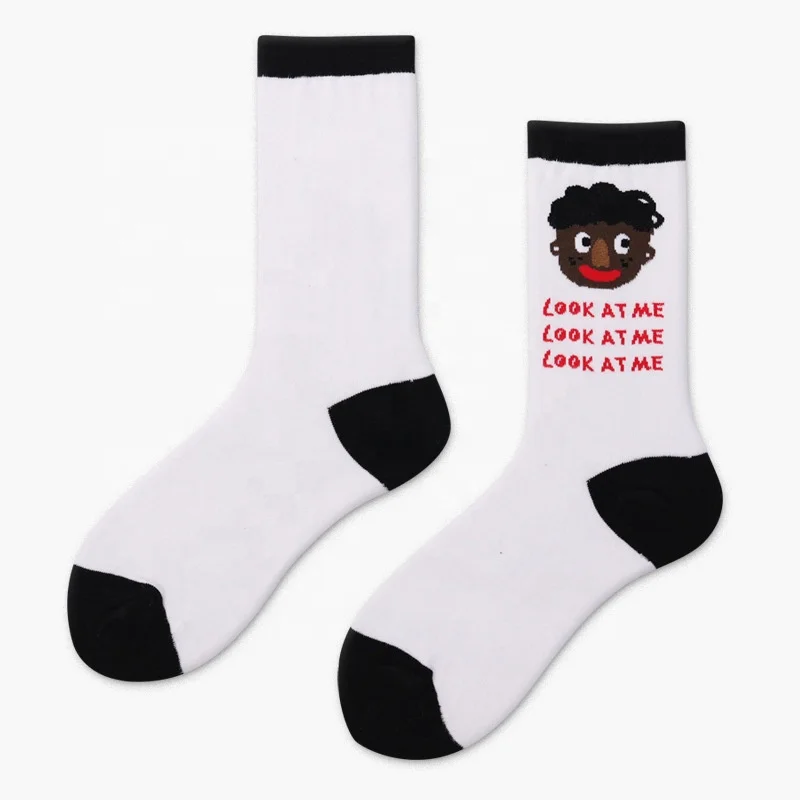 

New custom if u can read men sports funny grip colored young boy teen tube socks