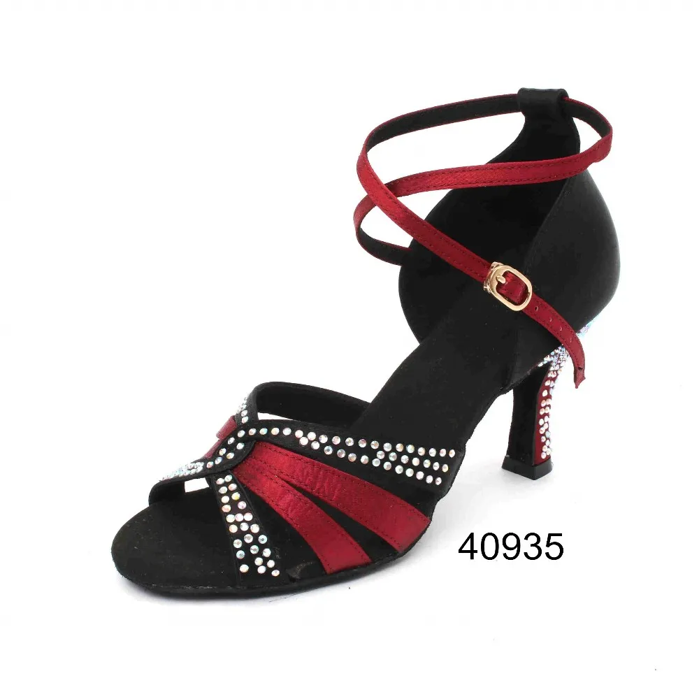 Satin Woman Dance Shoes Latin Ballroom Dance Shoes High Heel 409 Buy