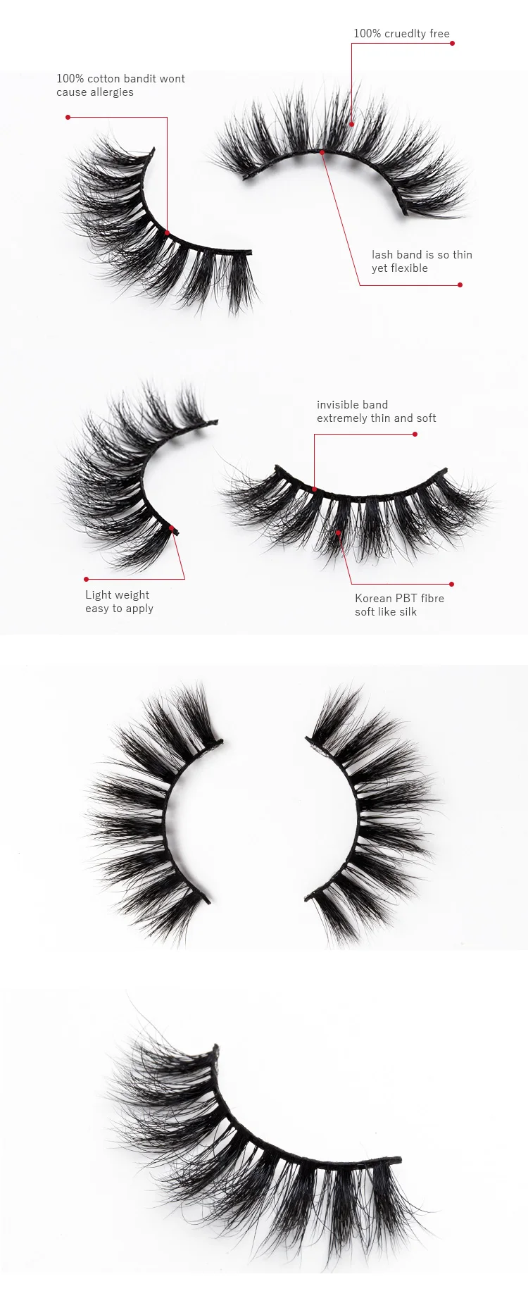 Wholesale Product 3D Mink False Eyelash Strip Lashes Lollipop Packaging